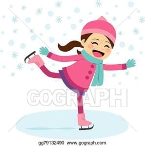 「clip art;little girl on iceskates」の画像検索結果