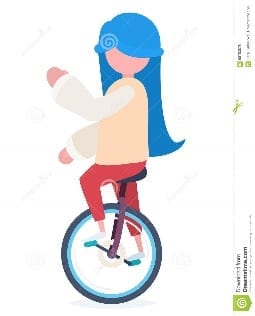 「clipart; girl on a unicycle」の画像検索結果