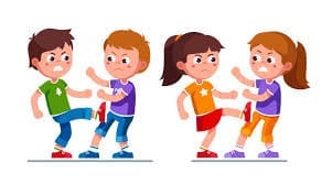 Image result for clip art children fighting