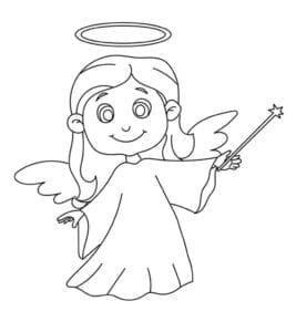 Top 10 Free Printable Cheerful Angel Coloring Pages Online